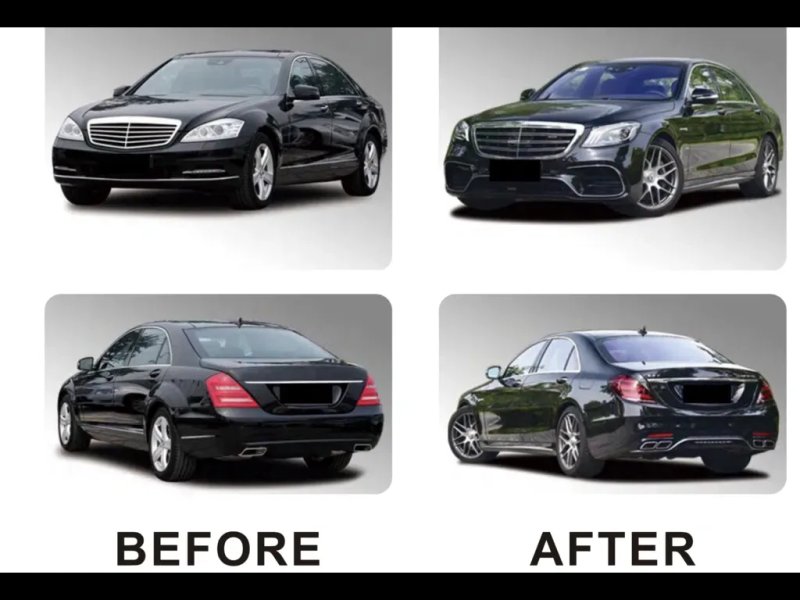 Mercedes S-сlass W221 2005-2013 Комплект рестайлінгу в W222 AMG S63 — фото 4