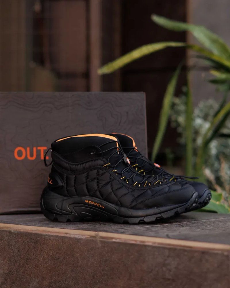 Merrell Ice Cap Moc II Black Orange Високі кросівки чоловічі Мерелли чорні 41 42 43 44 45 46 — фото 2