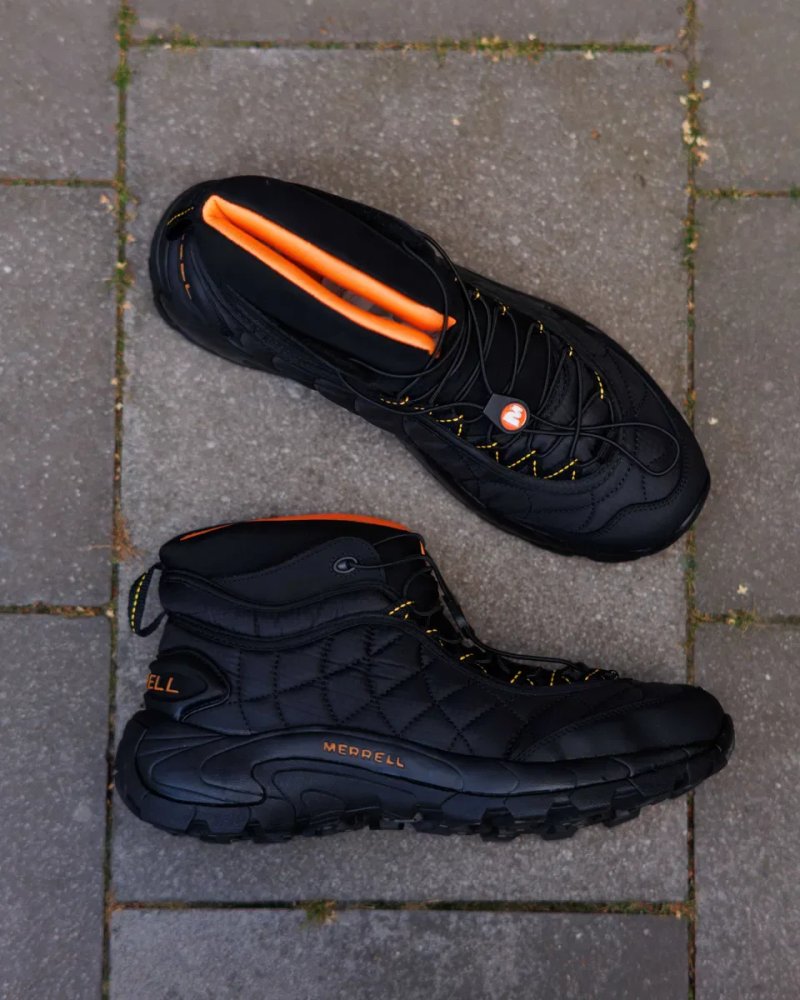 Merrell Ice Cap Moc II Black Orange Високі кросівки чоловічі Мерелли чорні 41 42 43 44 45 46 — фото 4
