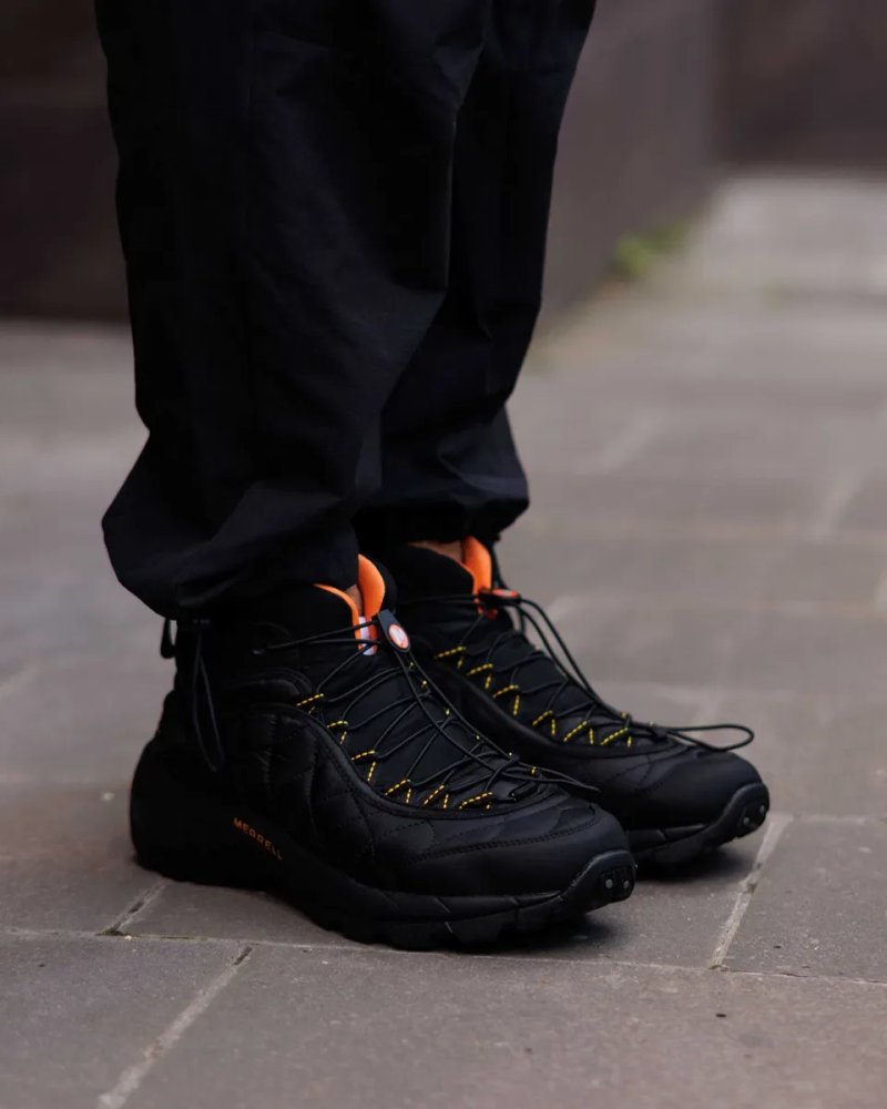Merrell Ice Cap Moc II Black Orange Високі кросівки чоловічі Мерелли чорні 41 42 43 44 45 46 — фото 5