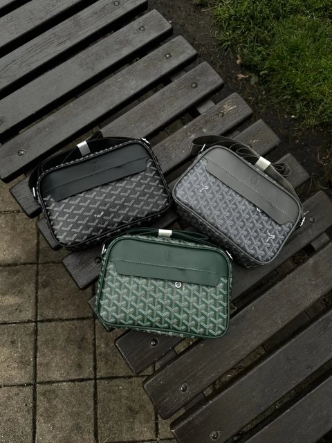 Месенджер Goyard/ сумка гоярд/ гаярд сумка через плече чорна/ зелена