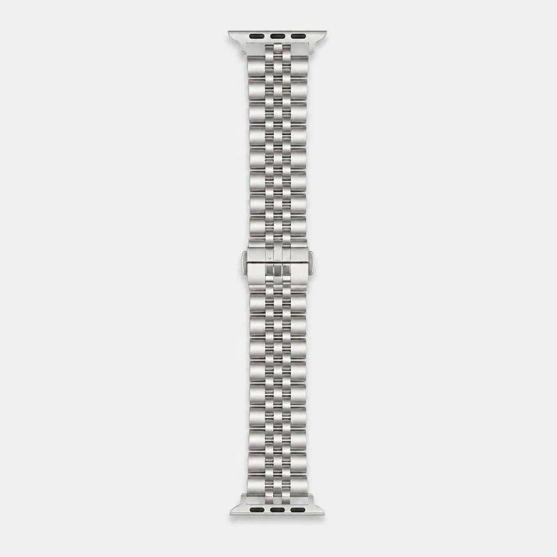 Металевий ремінець Jubilee для Apple Watch на всі серії 49 46 45 44 42 41 40 38мм Ultra Чорний Срібний металлический ремешок браслет — фото 8