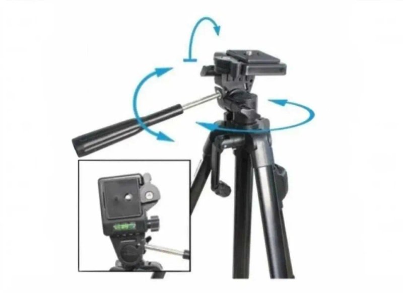 Металевий штатив трипод для телефону, тринога Tripod 3388 50-135 см із пультом ДК Металлический штатив для телефона Tripod 3388 50-135 см с пультом ДУ — фото 7