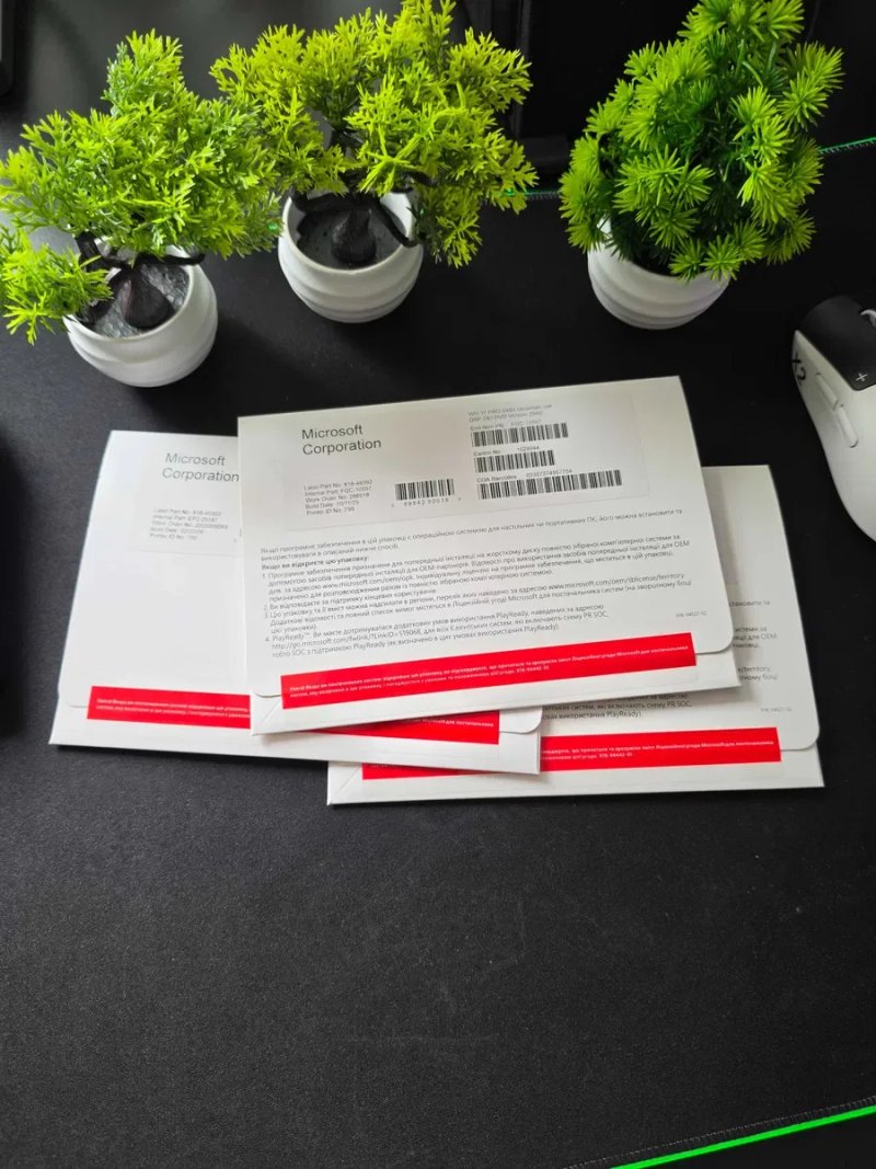 Microsoft Windows 11 Pro OEM DVD FQC-10557 українська, Віндовс 11 Про конверт COA, Виндовс 11 Про ключ ліцензія DSP OEI 64-bit 25H2 на 1 ПК наліпка — фото 5