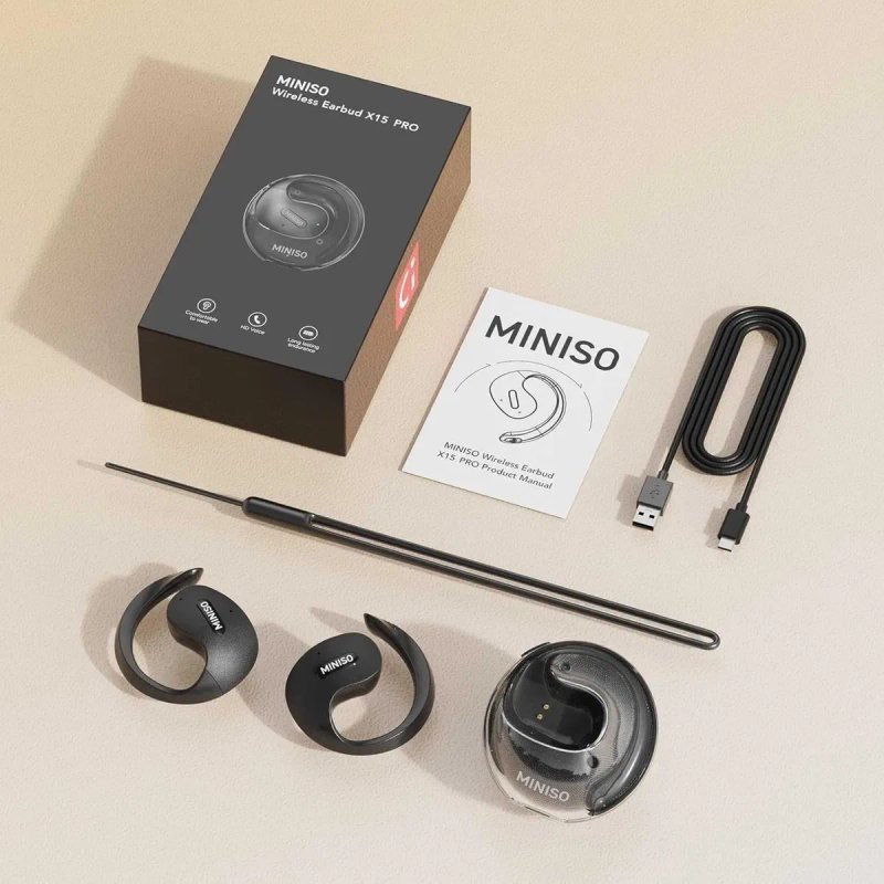 MINISO X15 PRO - Навушники з функцією перекладу в реальному часі, бездротові навушники-перекладачі — фото 3