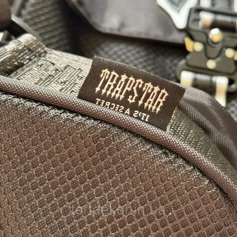 Міська сумка через плече Trapstar: Чорна, Синя. Рефлективний логотип — фото 5