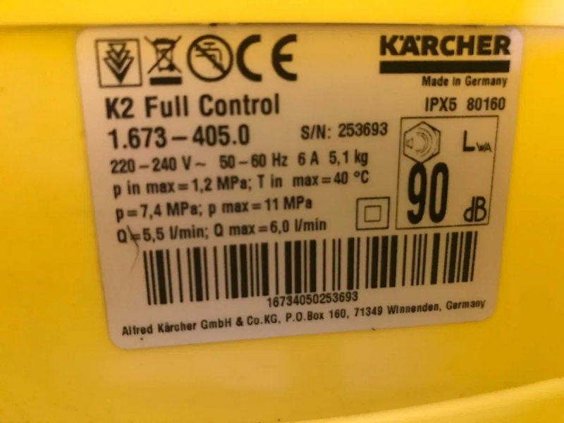 Мийка високого тиску Karcher K 2  Full Control/110 бар./360 л/год., 1400 Вт. з Англії — фото 7