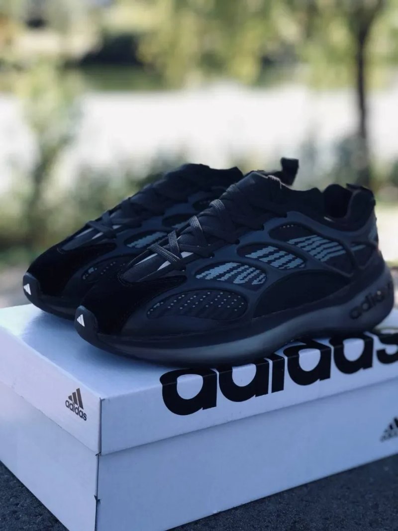 Молодежные Красовки в  школу 36,37,38,39,40 ,42 Adidas мужские кроссовки адидас Adidas Yezzy Boost Black мужские Осень 2026 / мужские изики черные — фото 2
