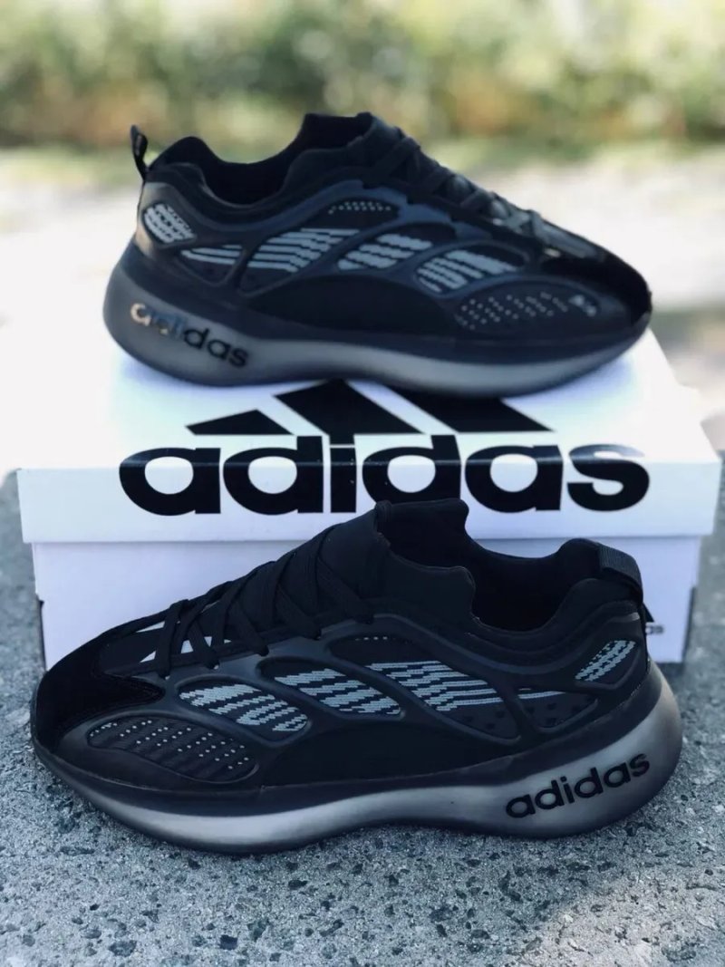 Молодежные Красовки в  школу 36,37,38,39,40 ,42 Adidas мужские кроссовки адидас Adidas Yezzy Boost Black мужские Осень 2026 / мужские изики черные — фото 3