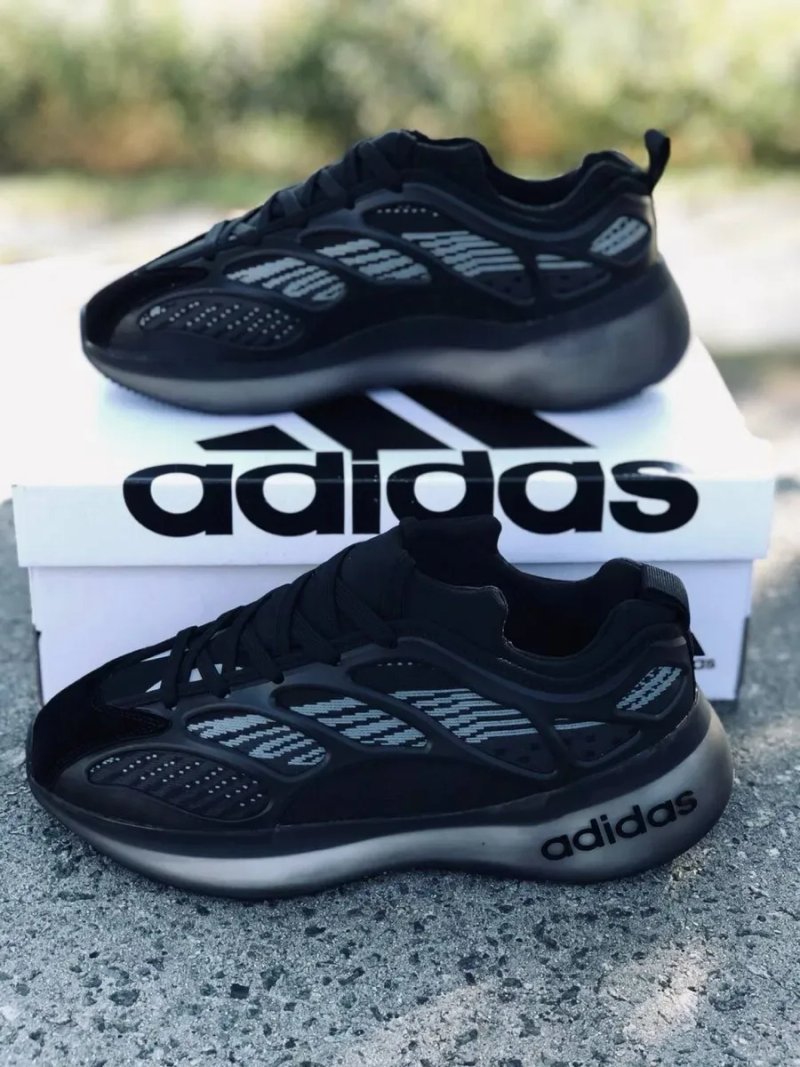 Молодежные Красовки в  школу 36,37,38,39,40 ,42 Adidas мужские кроссовки адидас Adidas Yezzy Boost Black мужские Осень 2026 / мужские изики черные — фото 5