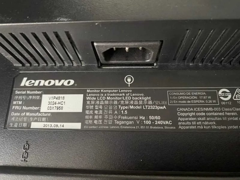 Монітор 23" Lenovo ThinkVision LT2323Pwa FullHD DP/DVI/VGA USB-Hub — фото 4