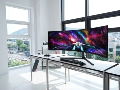 Монітор 57" Samsung Odyssey Neo GO G95NC (LS57CG952NIXUA) Mini LED Quantum Dot / 1000R VA / Dual UHD / 240Hz /1 ms / DisplayHDR 1000 / FreeSync