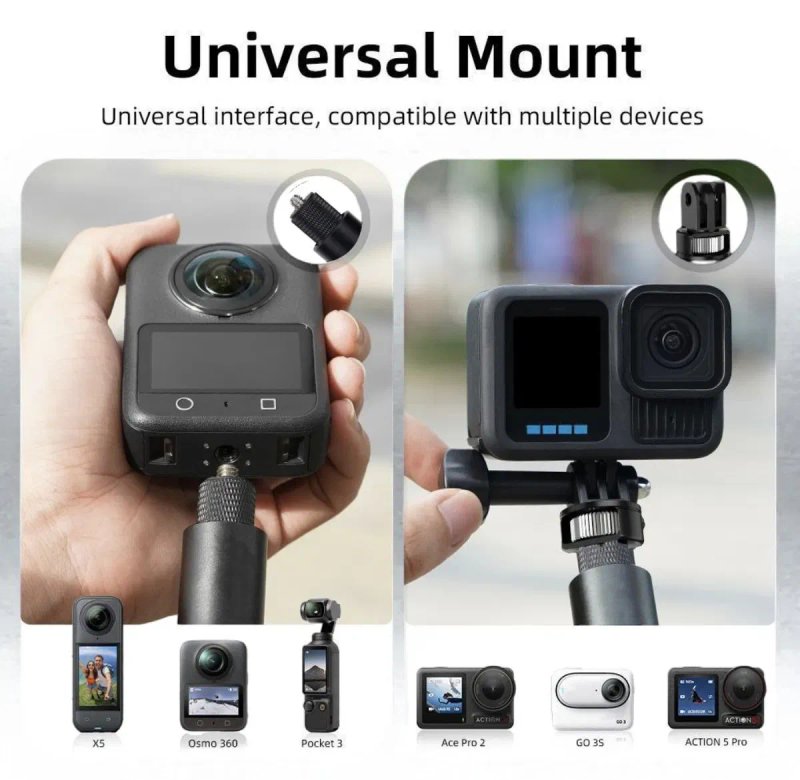 Монопод для екшн камер GoPro, Insta 360, Sony Кріплення для екшн-камер — фото 6