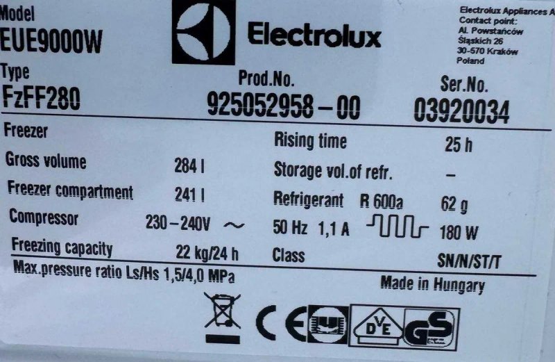 Морозильна камера Electrolux б/в 185cм металік суха заморозка #07431 — фото 8