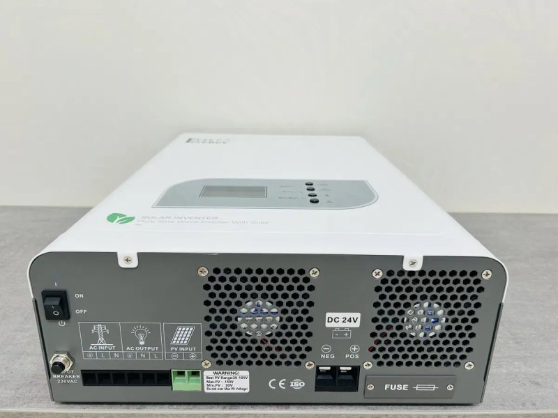 MPPT 3-6000Вт‼️Низкочастотный 24В 220В инвертор гибридный інвертор гібридний низькочастотний зарядная станция зарядна станція для LiFePo4 аккумулятора — фото 3