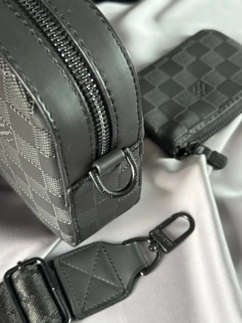 Мужская сумка Louis Vuitton чоловіча сумка барсетка месенджер клатч через плече дуо 2в1 крос боді — фото 2
