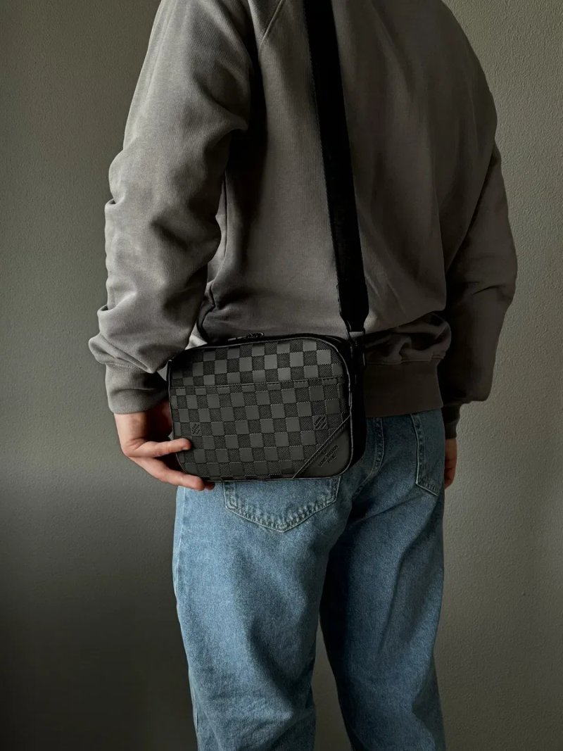 Мужская сумка Louis Vuitton чоловіча сумка барсетка месенджер клатч через плече дуо 2в1 крос боді — фото 5