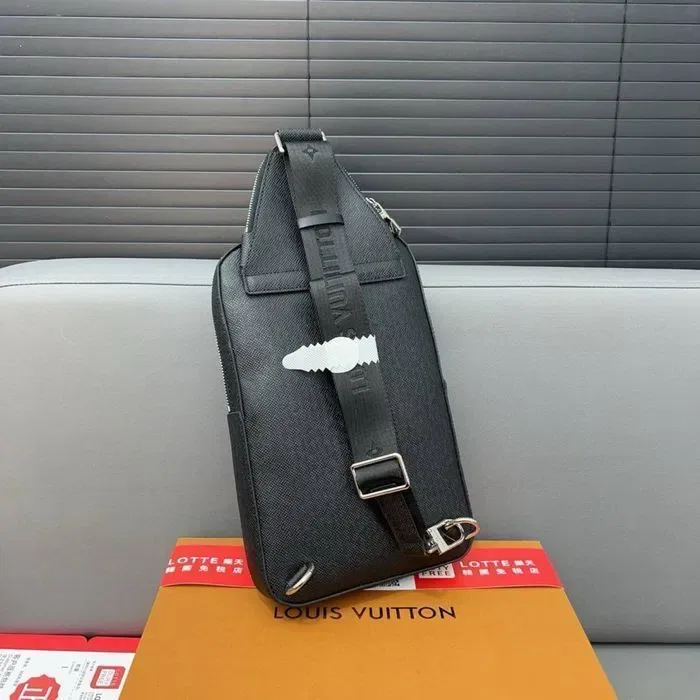 Мужская сумка слинг Louis Vuitton  черная сумка слінг луі вітон купить — фото 2