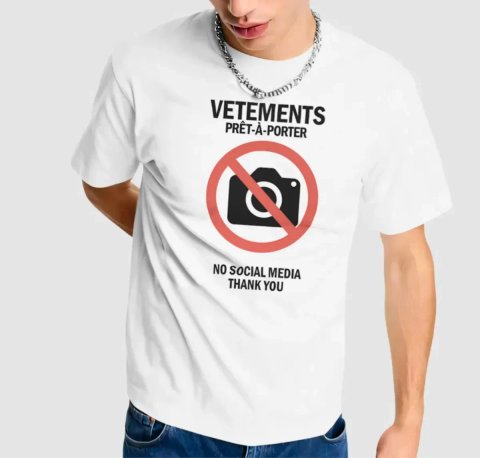 Мужские футбокли Vetements Antisocial унисекс черные белые