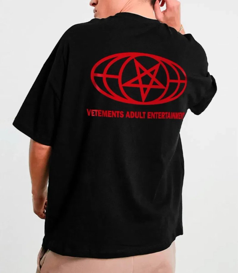 Мужские футбокли Vetements Antisocial унисекс черные белые — фото 3