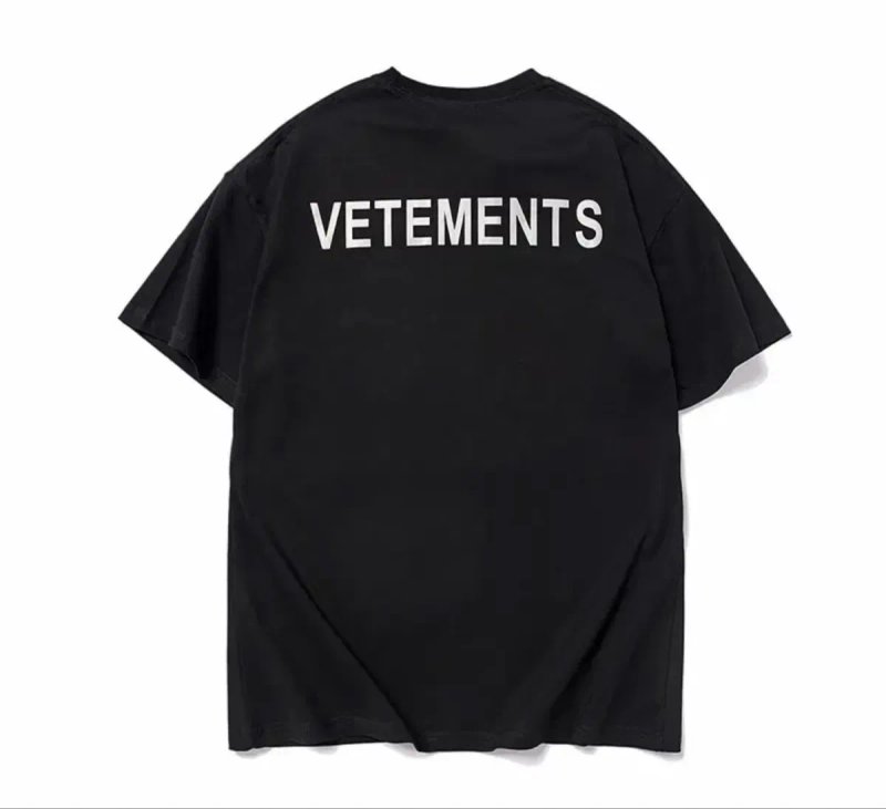 Мужские футбокли Vetements Antisocial унисекс черные белые — фото 7