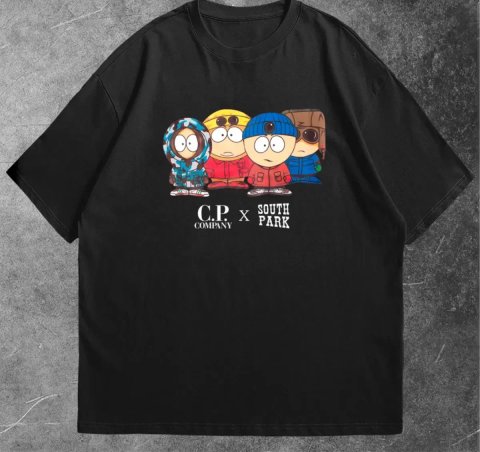 Мужские футболки C.P Company Logo Casual унисекс черные белые новинка