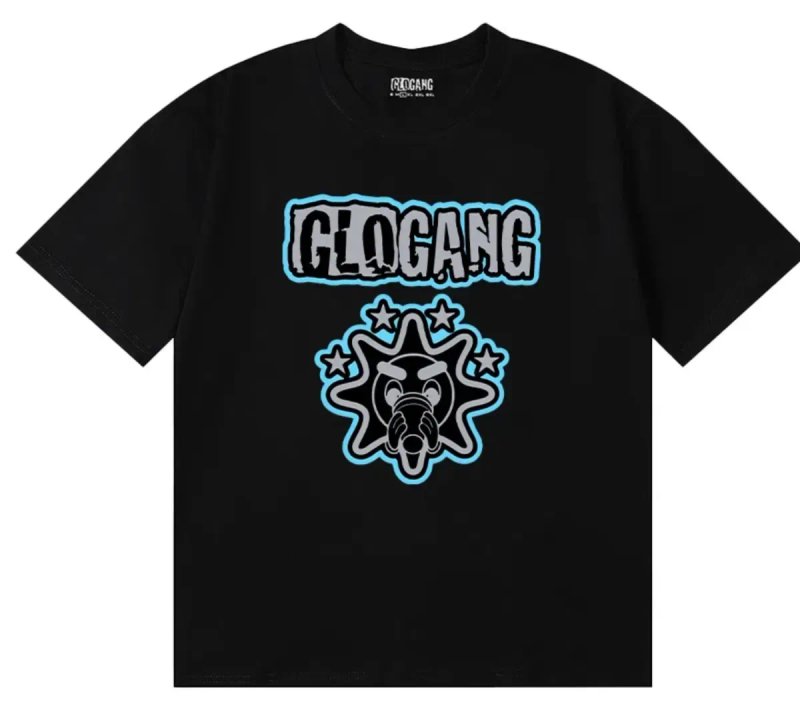 Мужские футболки Glo Gang Logo унисекс гло гэнг тишка черная белая — фото 7