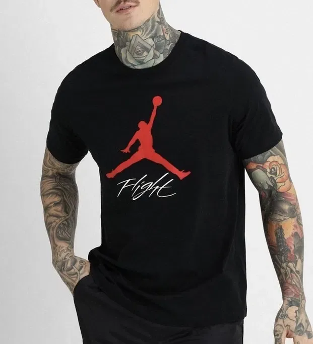 Мужские футболки Jordan Air кеды Джордан черная белая обувь шорты — фото 3