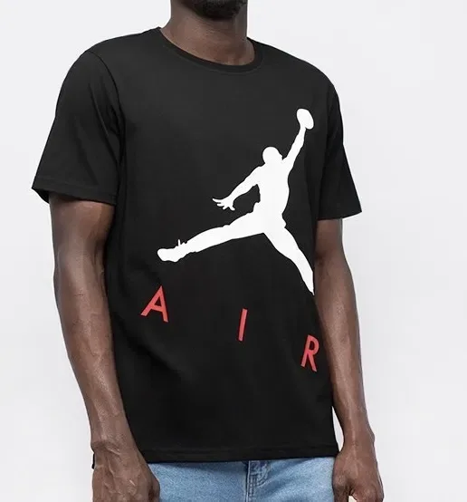 Мужские футболки Jordan Air кеды Джордан черная белая обувь шорты — фото 5