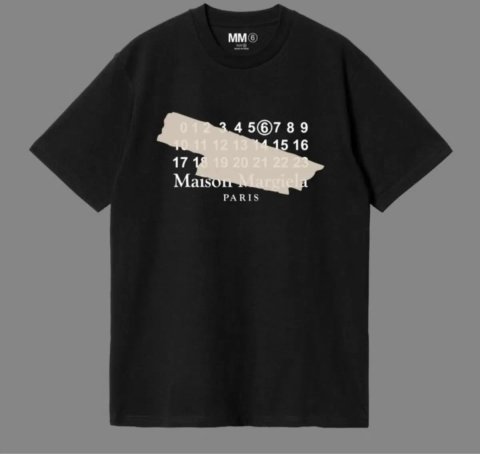 Мужские футболки Maison Margiela Paris Logo  мейсон марджела унисекс