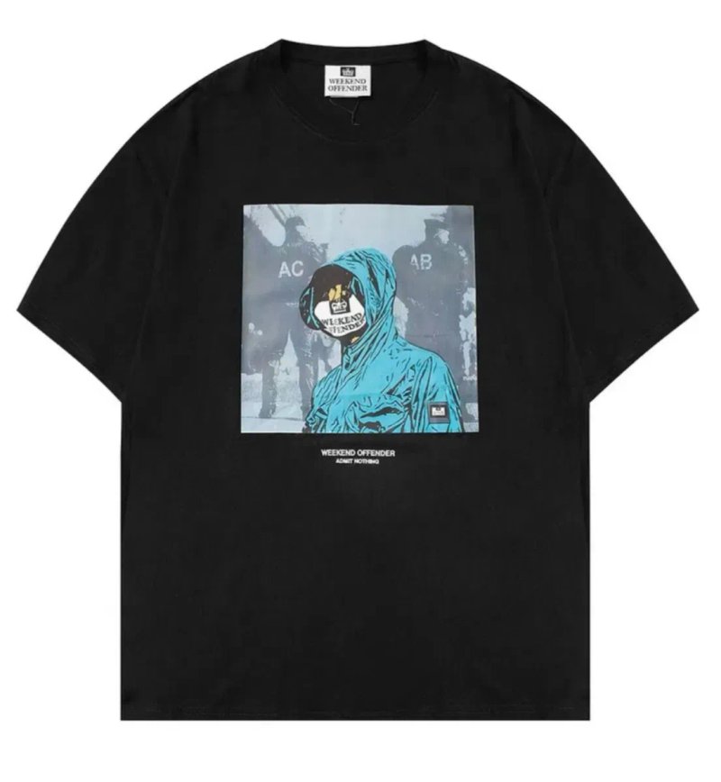 Мужские футболки Weekend Offender ACAB 1312 Ultras Casual черные белые — фото 2