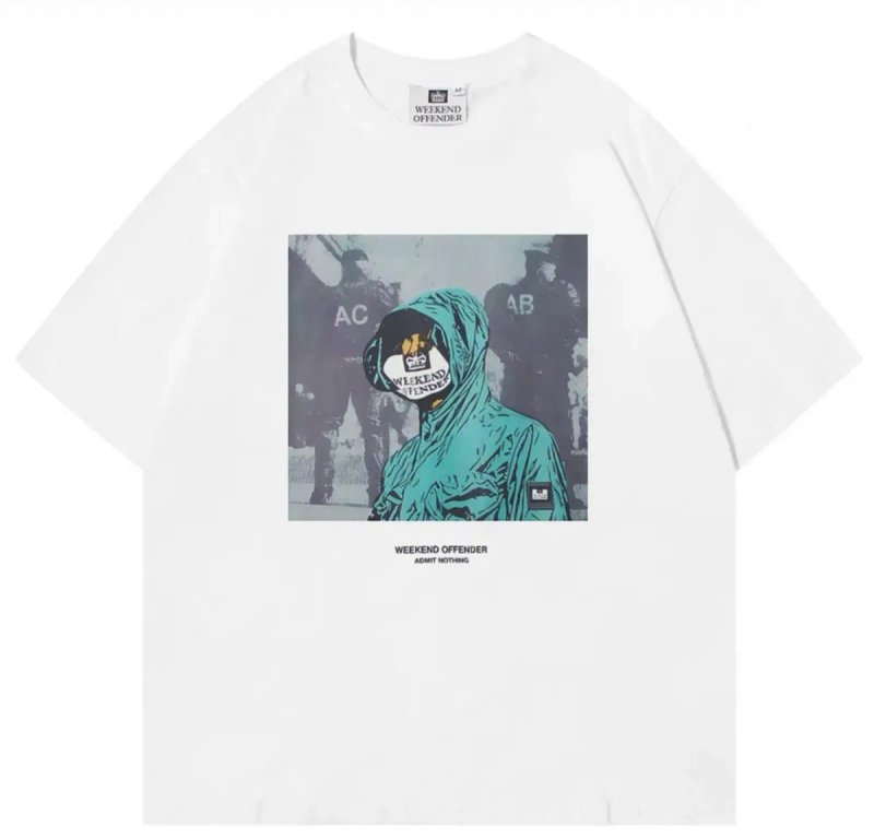 Мужские футболки Weekend Offender ACAB 1312 Ultras Casual черные белые — фото 3