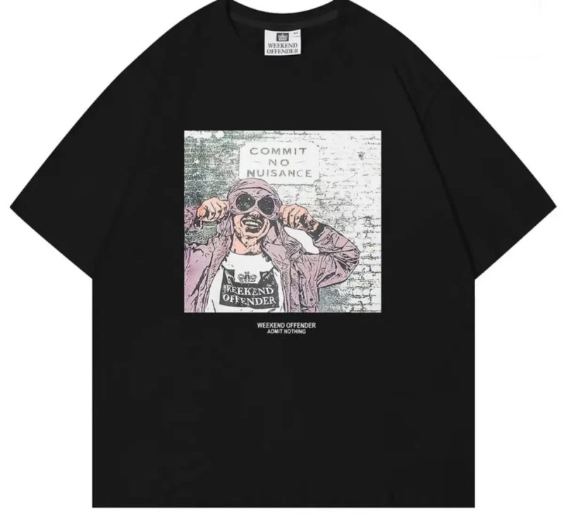 Мужские футболки Weekend Offender ACAB 1312 Ultras Casual черные белые — фото 5