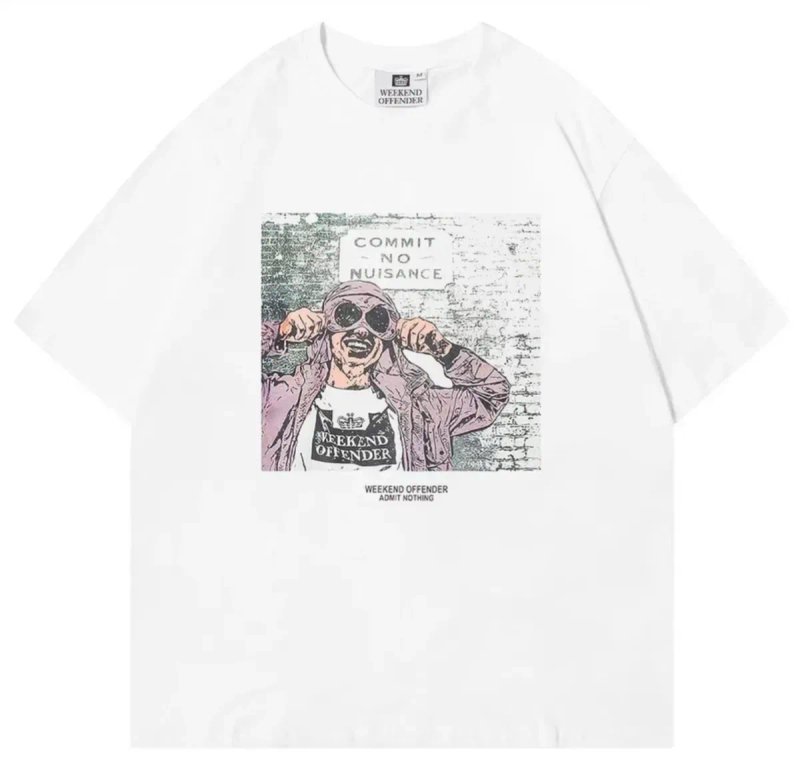 Мужские футболки Weekend Offender ACAB 1312 Ultras Casual черные белые — фото 6