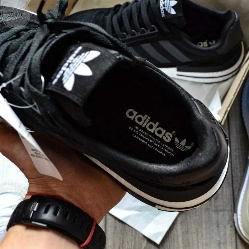 Мужские кроссовки Adidas ZX 500 RM Black/White Premium. 41-45 — фото 4