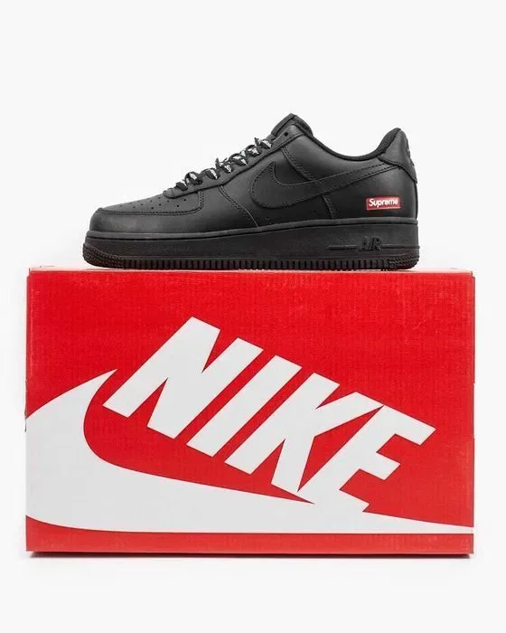 Мужские кроссовки Nike Air Force 1 '07 Supreme "Black" 40-45 — фото 6