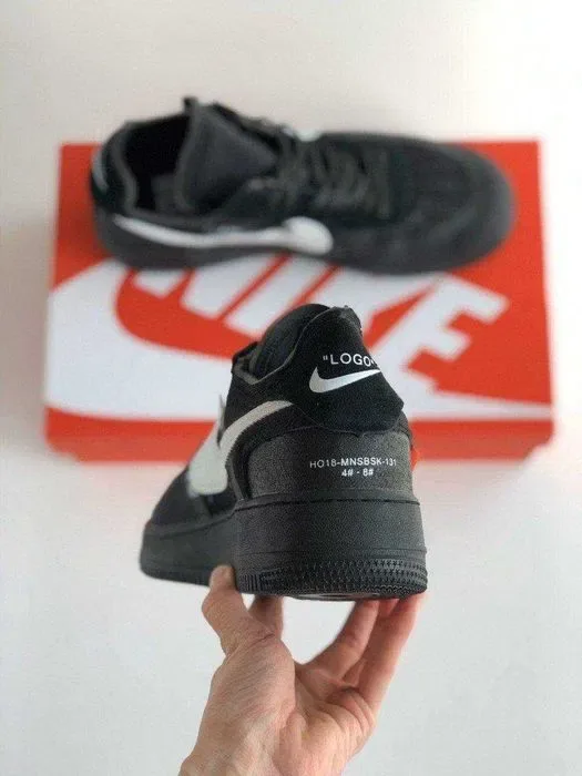 Мужские кроссовки Nike Air Force 1 Low Off-White Black. 40-45 — фото 7