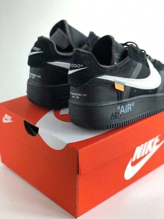 Мужские кроссовки Nike Air Force 1 Low Off-White Black. 40-45 — фото 8