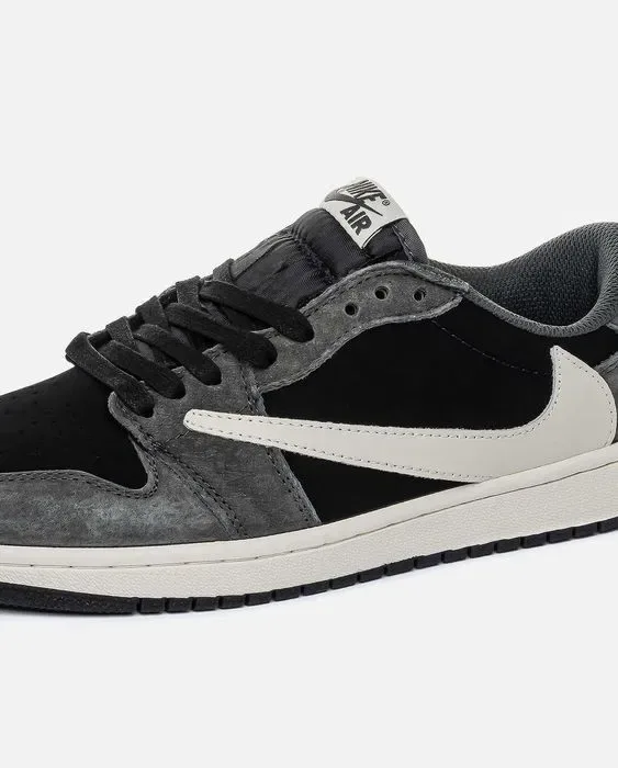 Мужские кроссовки Nike Air Jordan 1 Retro Low Travis Scott Silver — фото 3