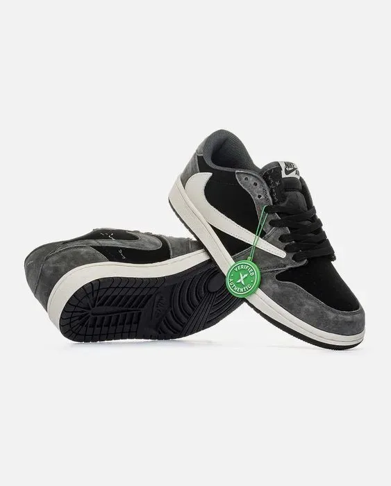 Мужские кроссовки Nike Air Jordan 1 Retro Low Travis Scott Silver — фото 5