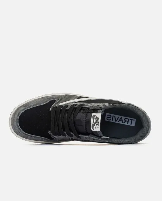 Мужские кроссовки Nike Air Jordan 1 Retro Low Travis Scott Silver — фото 6