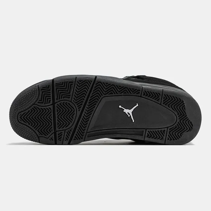 Мужские кроссовки Nike Air Jordan 4 Cat Full Black. Размеры 40-46 — фото 7