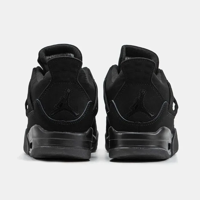Мужские кроссовки Nike Air Jordan 4 Cat Full Black. Размеры 40-46 — фото 8