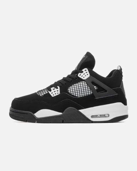 Мужские кроссовки Nike Air Jordan 4 Retro Black-White. 41-45