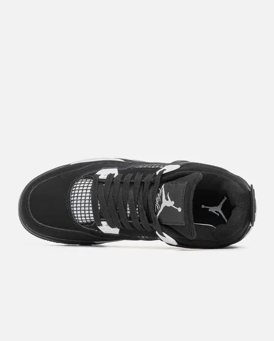 Мужские кроссовки Nike Air Jordan 4 Retro Black-White. 41-45 — фото 4