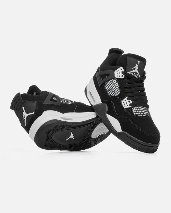 Мужские кроссовки Nike Air Jordan 4 Retro Black-White. 41-45 — фото 7