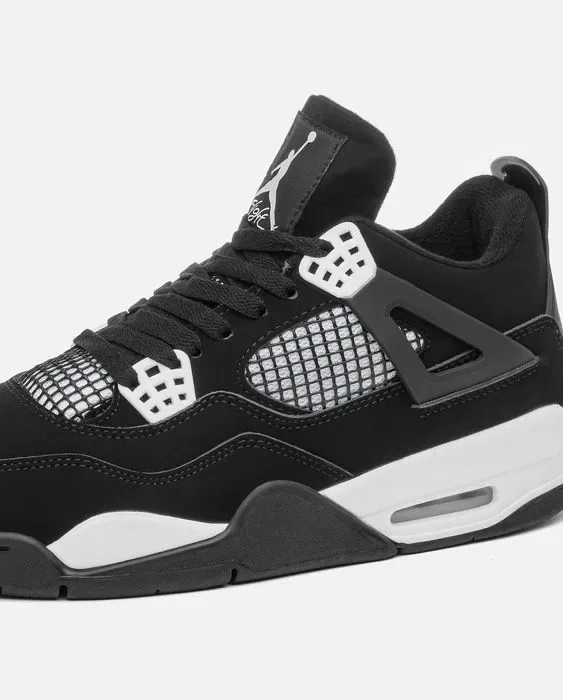 Мужские кроссовки Nike Air Jordan 4 Retro Black-White. 41-45 — фото 8