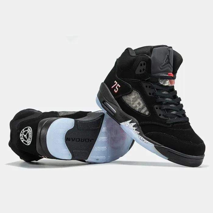 Мужские кроссовки Nike Air Jordan 5 x PSG Black. 40-45 — фото 8