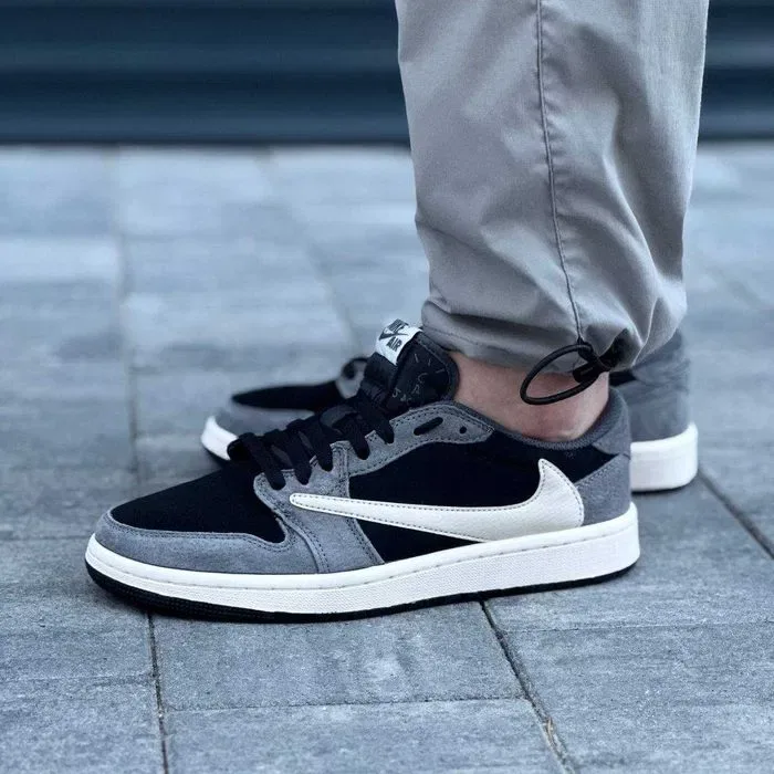 Мужские кроссовки Nike Air Jordan Retro 1 Low "Flagment Travis Scott" — фото 3