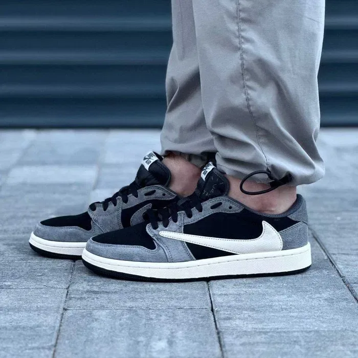 Мужские кроссовки Nike Air Jordan Retro 1 Low "Flagment Travis Scott" — фото 8